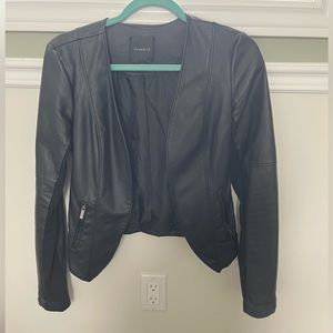 Black leather jacket